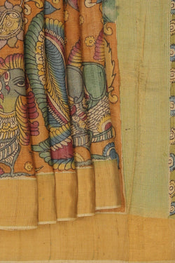 Image of Kalamkari Hand-Painted Saree