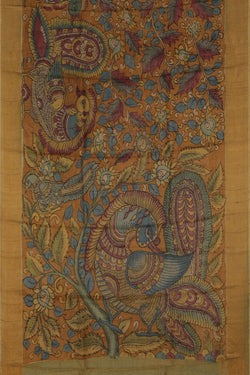Image of Kalamkari Hand-Painted Saree