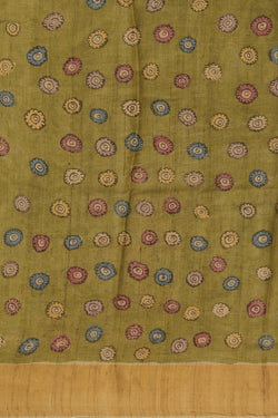 Image of Kalamkari Hand-Painted Saree