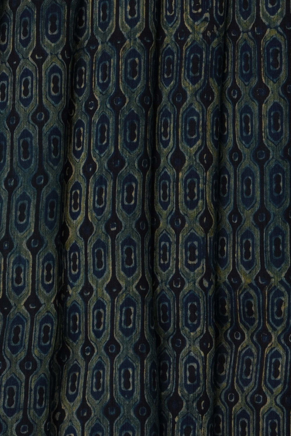 Image of Smoky Blue Ajrakh Printed Saree