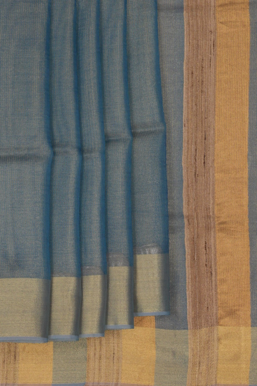 Tissue Silk Smoky Blue Saree