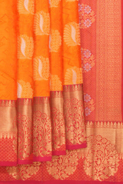 Image of South Silk Orange Saree