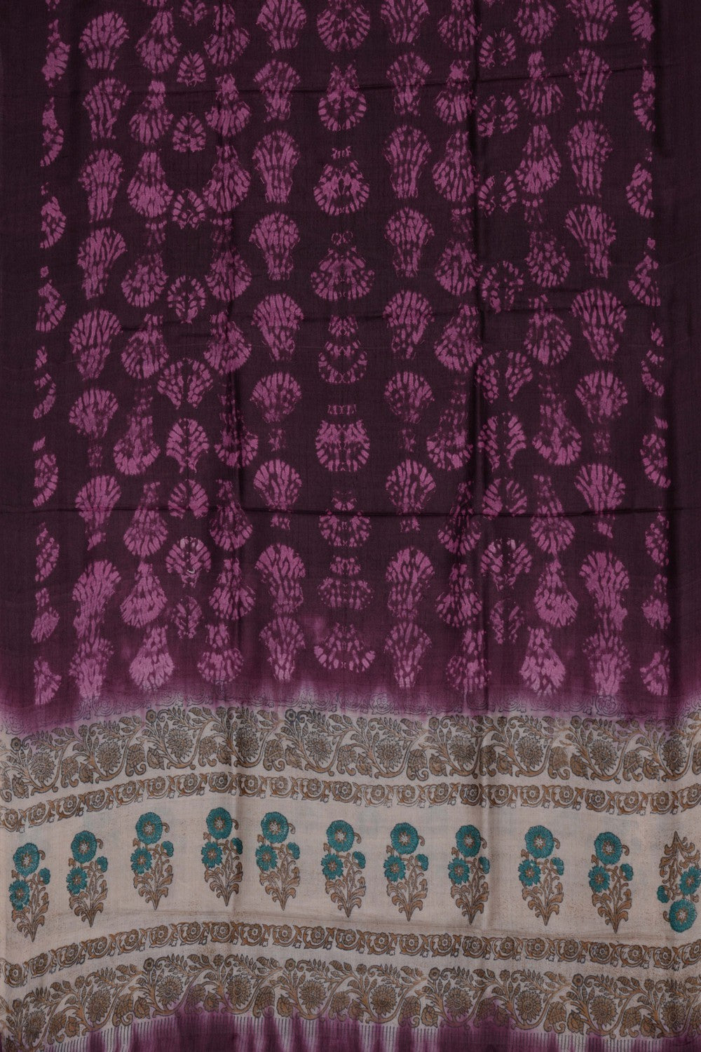 Image of Purple Shibori Printed Dupatta