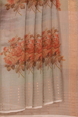 Image of Kora Silk Floral Printed Saree