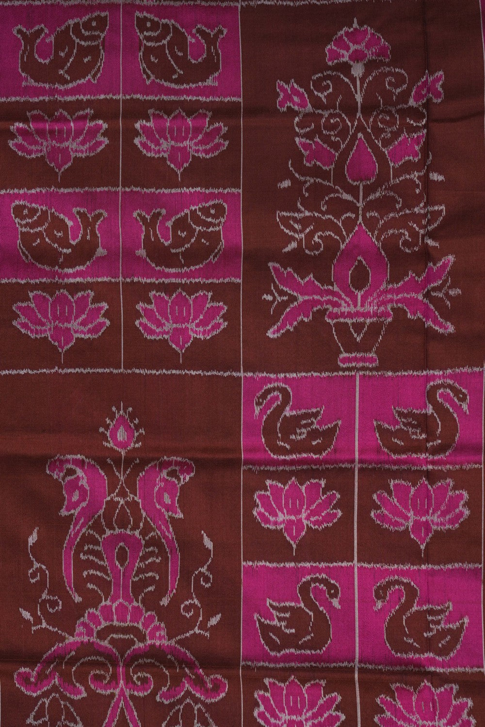 Image of Sambalpuri Silk Brown Saree