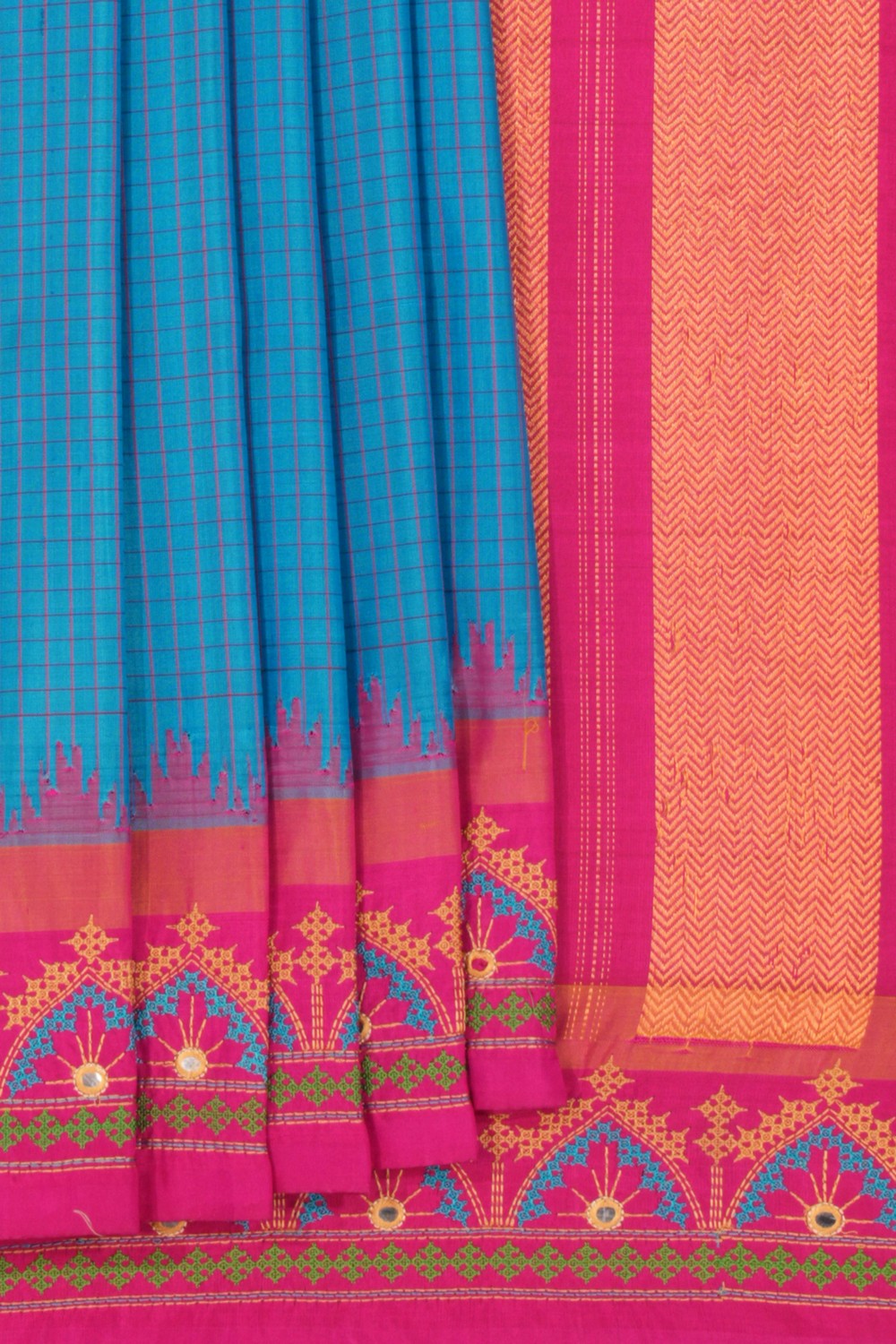 Kasuti Embroidery Kattam Saree