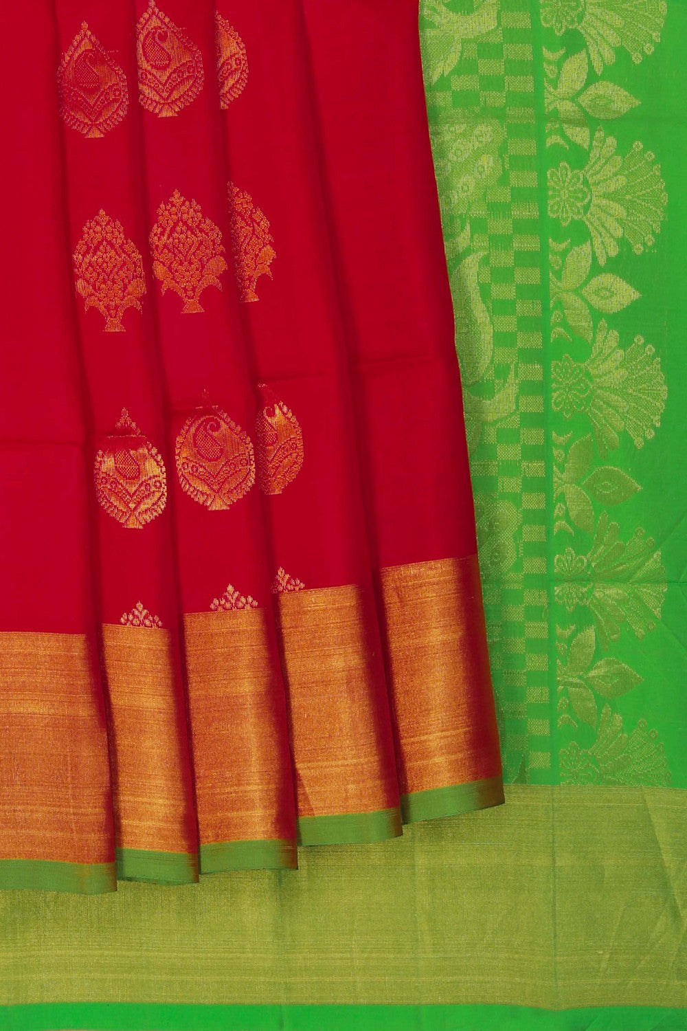 Image of Red South Silk Saree