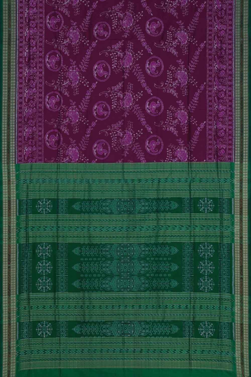 Image of Sambalpuri Silk Purple Saree