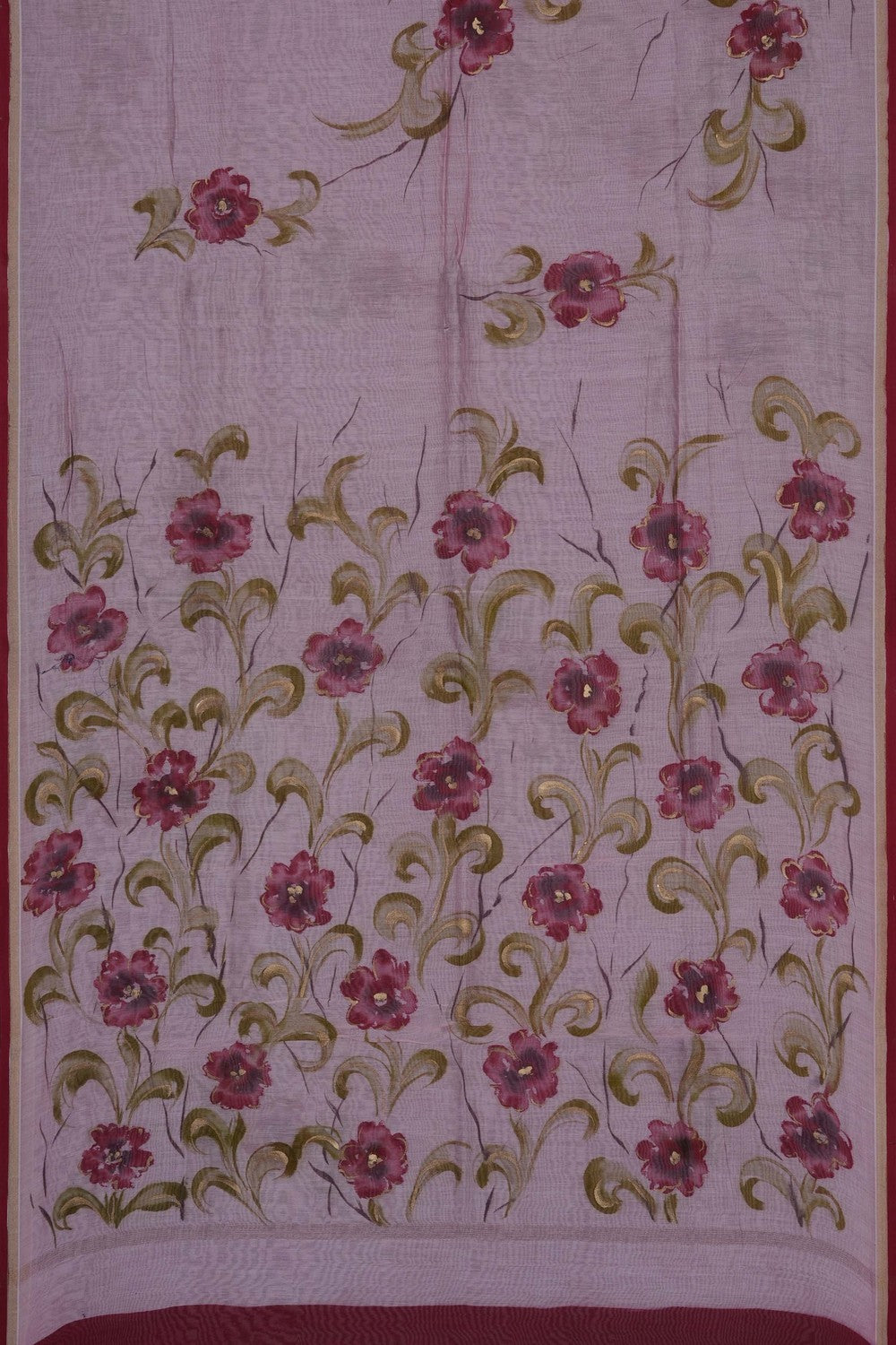 Image of Pink Chanderi Silk Cotton Saree