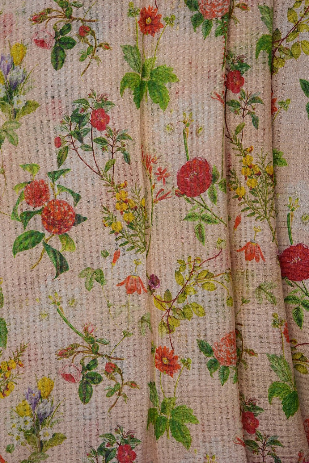 Image of Cream Mangalagiri Silk Saree