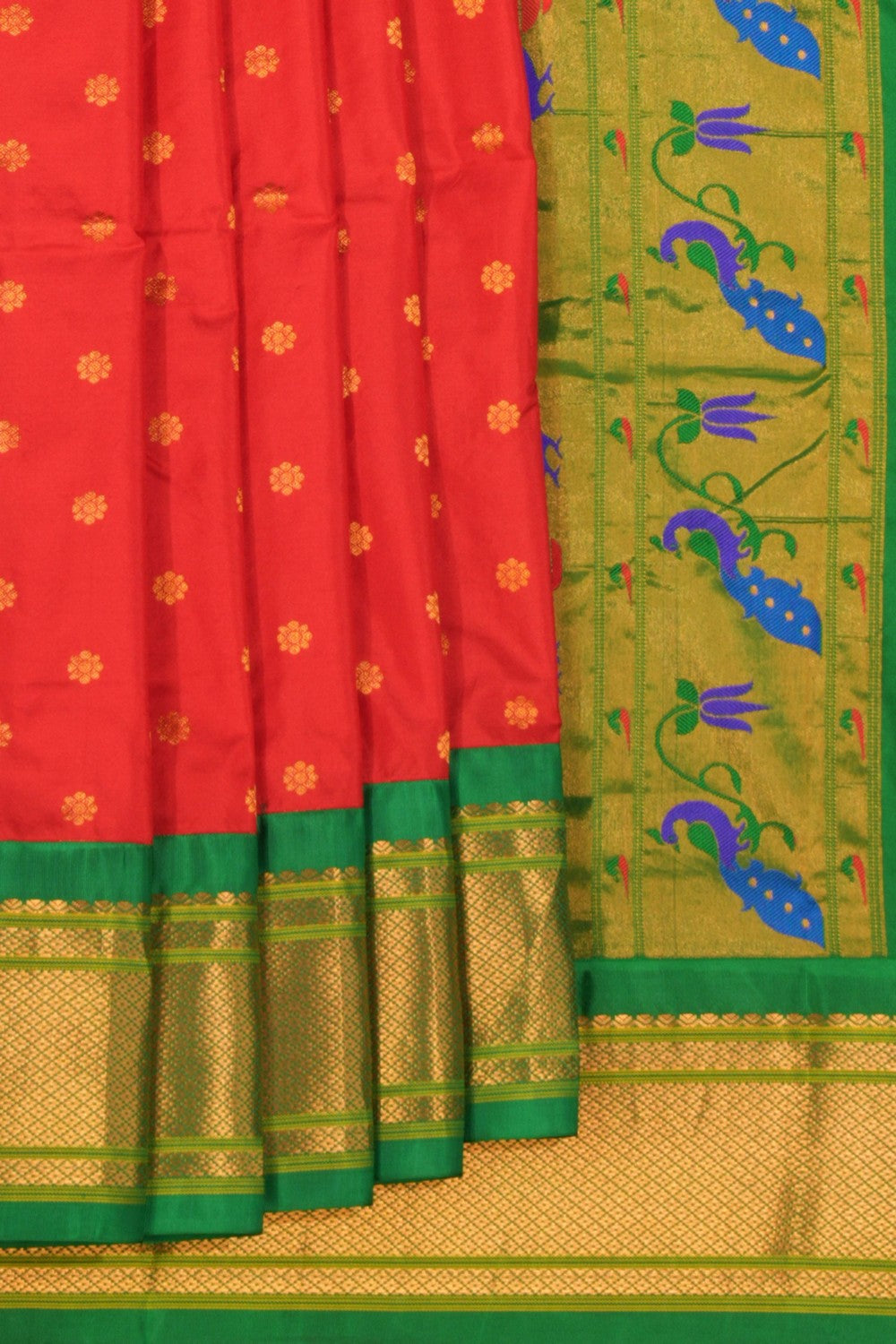 Gadwal Silk Fuchsia-Pink Saree