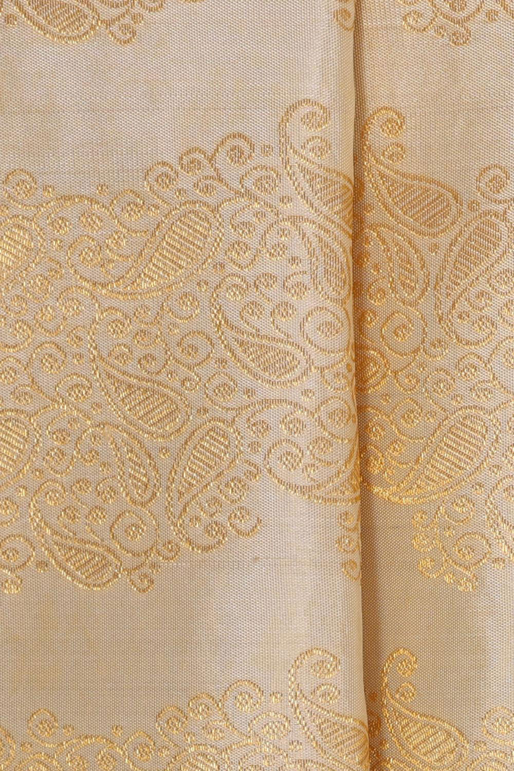 Kanchipattu Cream Brocade Saree