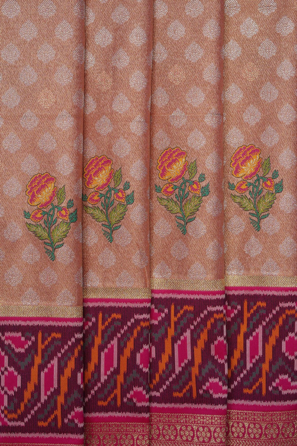 Image of Gold Tissue Silk Brocade Saree