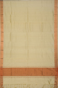 Collection of Mangalgiri-Silk Off White Saree in a gallery layout