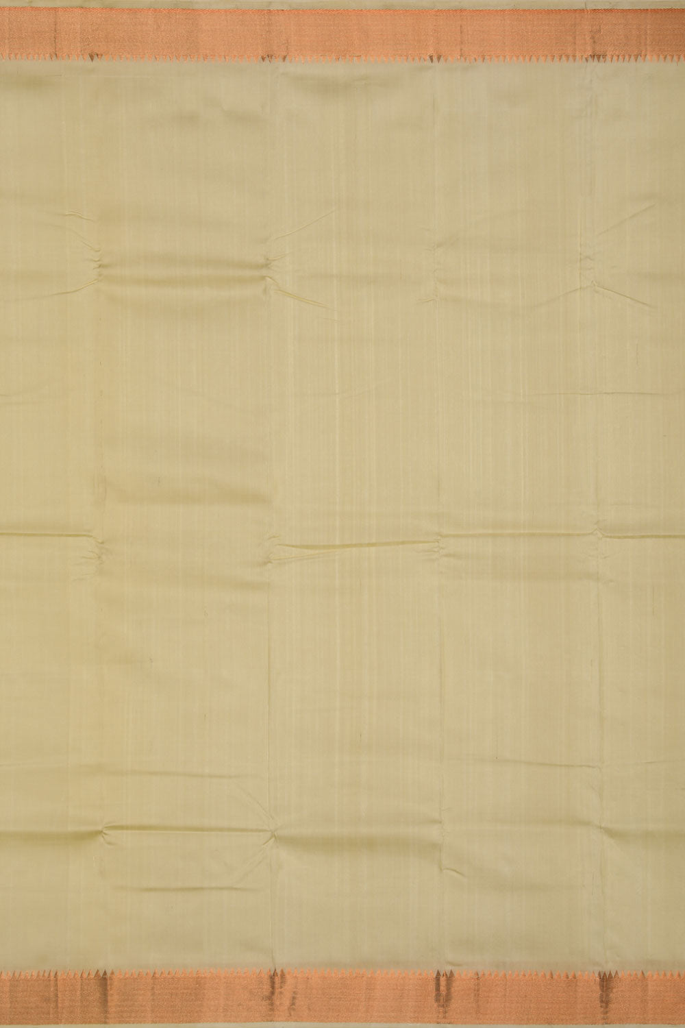 Collection of Mangalgiri-Silk Off White Saree in a gallery layout