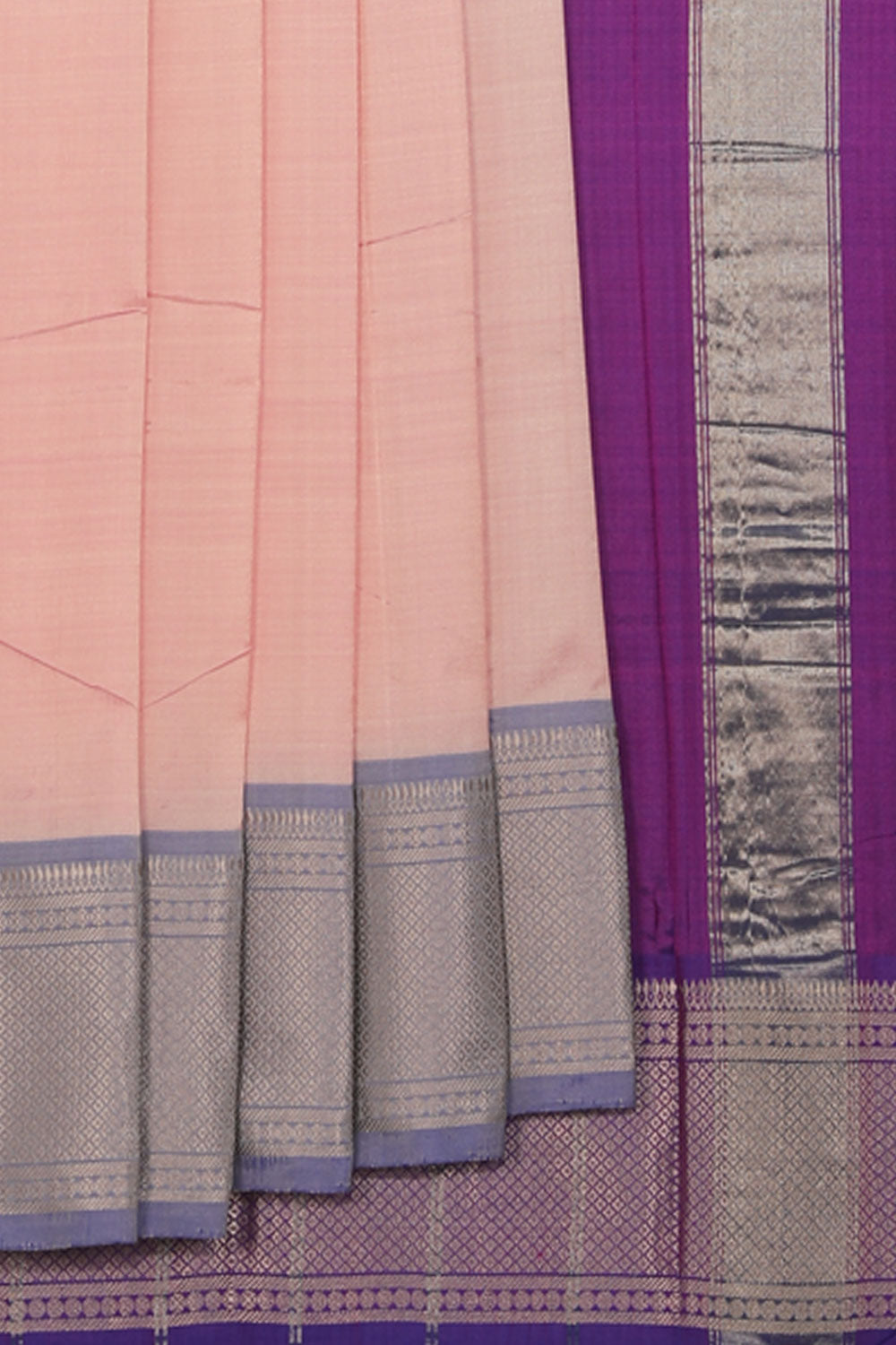 Collection of Mangalgiri-Silk Pink Saree in a gallery layout