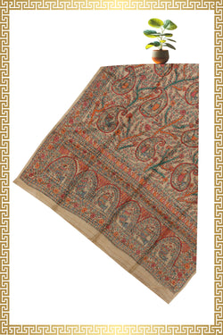 Image of Madhubani Painted Beige Dupatta