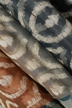 Image of Organza Gold-Paisley Dupatta