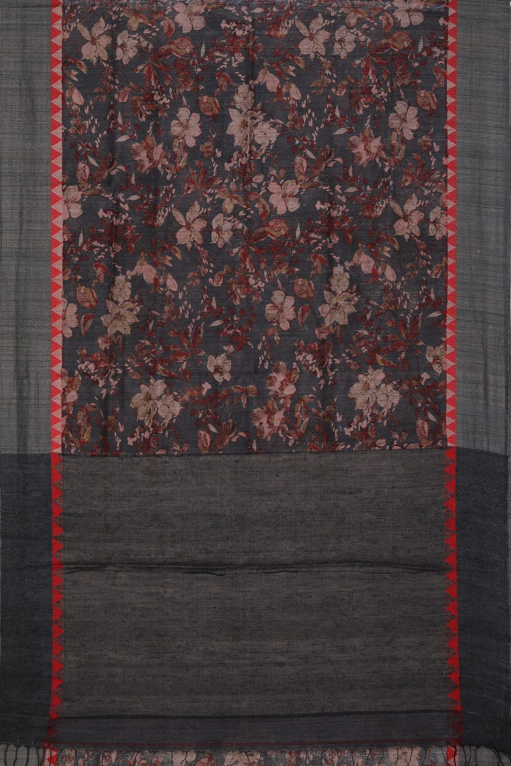 Image of Simple Yet Elegant Slate-Grey Saree