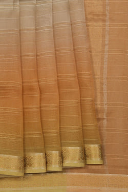 Collection of Very Pretty Organza Beige Saree in a gallery layout