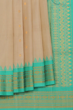 Image of Gadwal Beige Saree