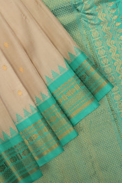 Image of Gadwal Beige Saree