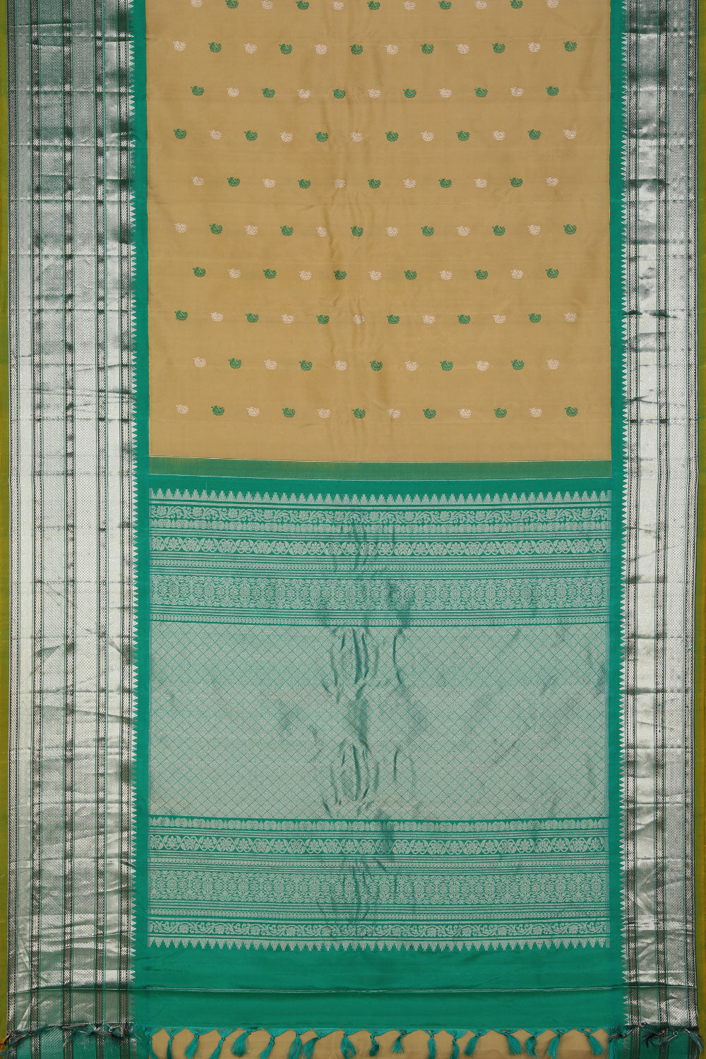 Image of Gadwal Beige Saree