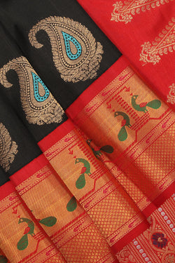 Image of Gadwal Black Saree