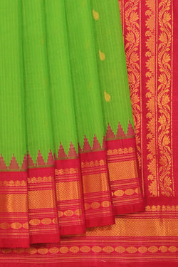 Collection of Gadwal Green Saree in a gallery layout