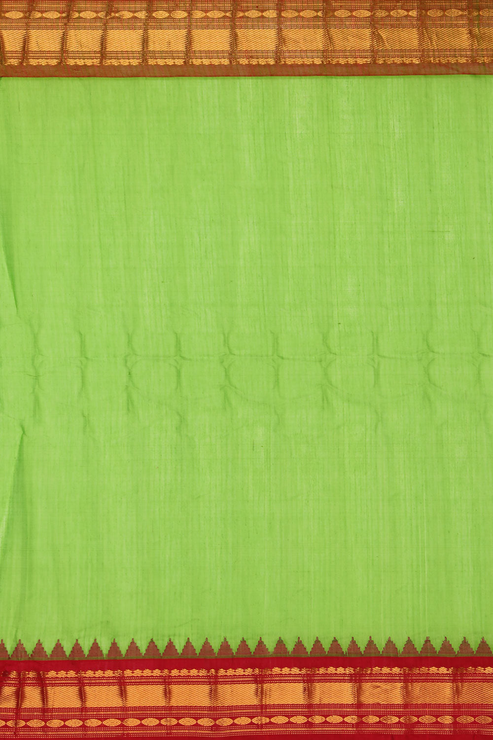 Collection of Gadwal Green Saree in a gallery layout