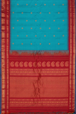 Collection of Gadwal Blue Saree in a gallery layout