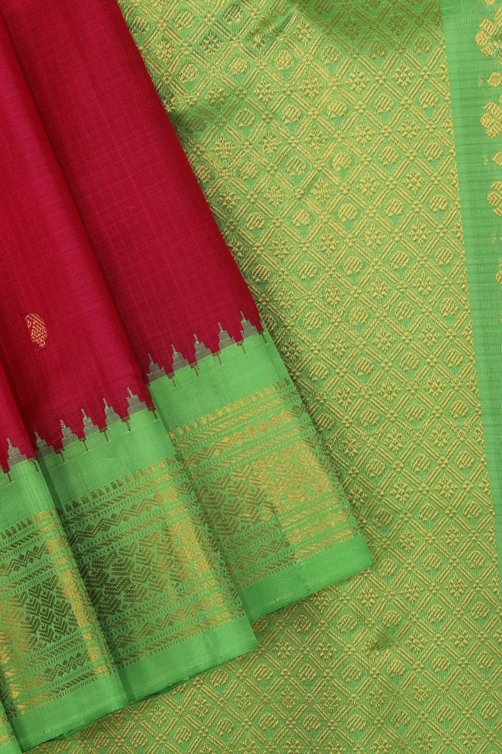 Image of Gadwal Pink Saree