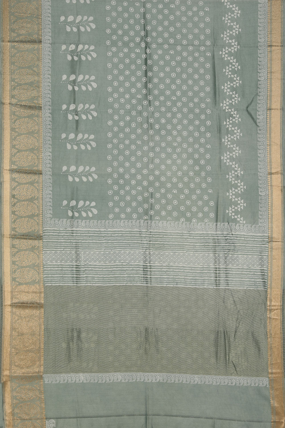 Collection of Lustrous Moss-Green Saree in a gallery layout