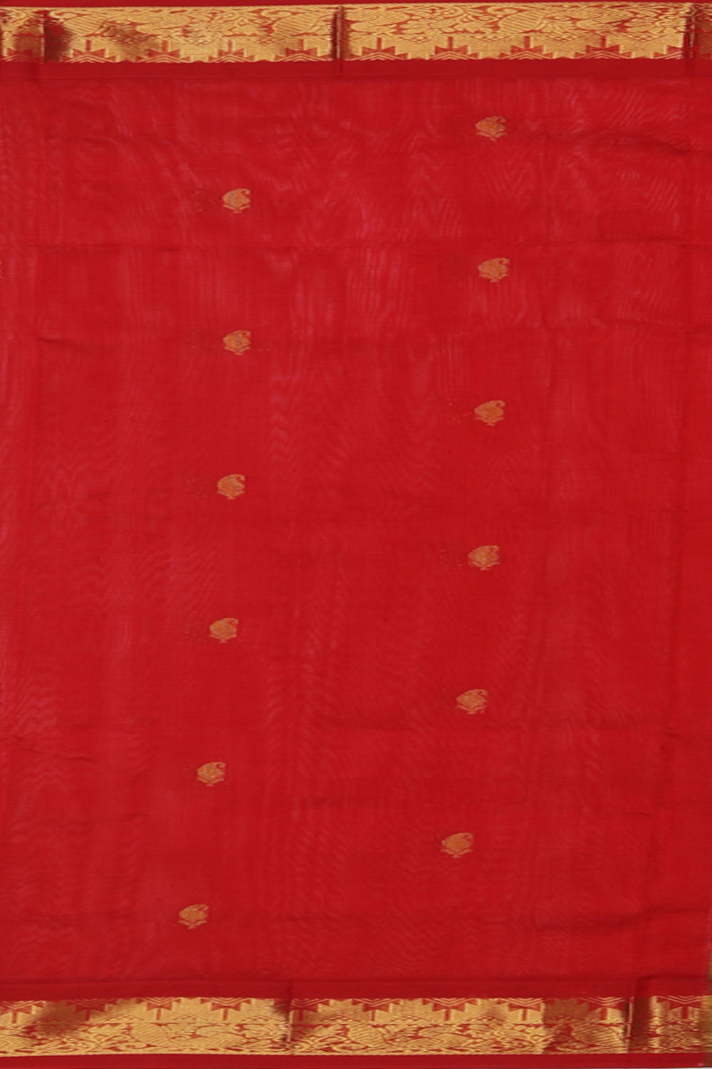 Image of Kuppadam Cotton-Silk Green Saree