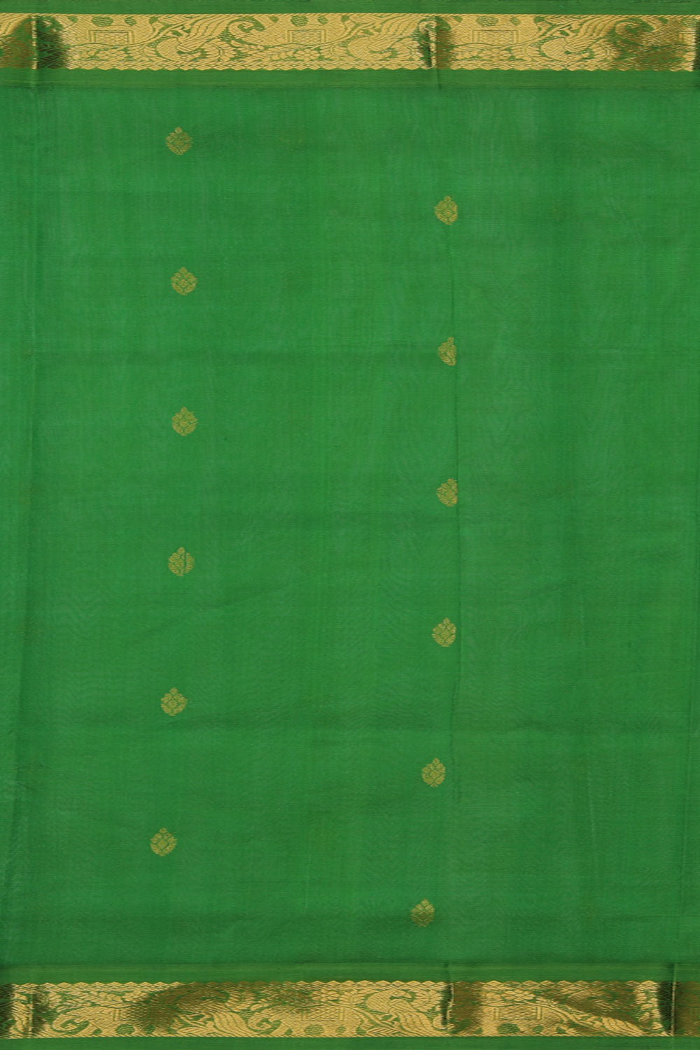 Image of Kuppadam Cotton-Silk Blueberry-Blue Saree