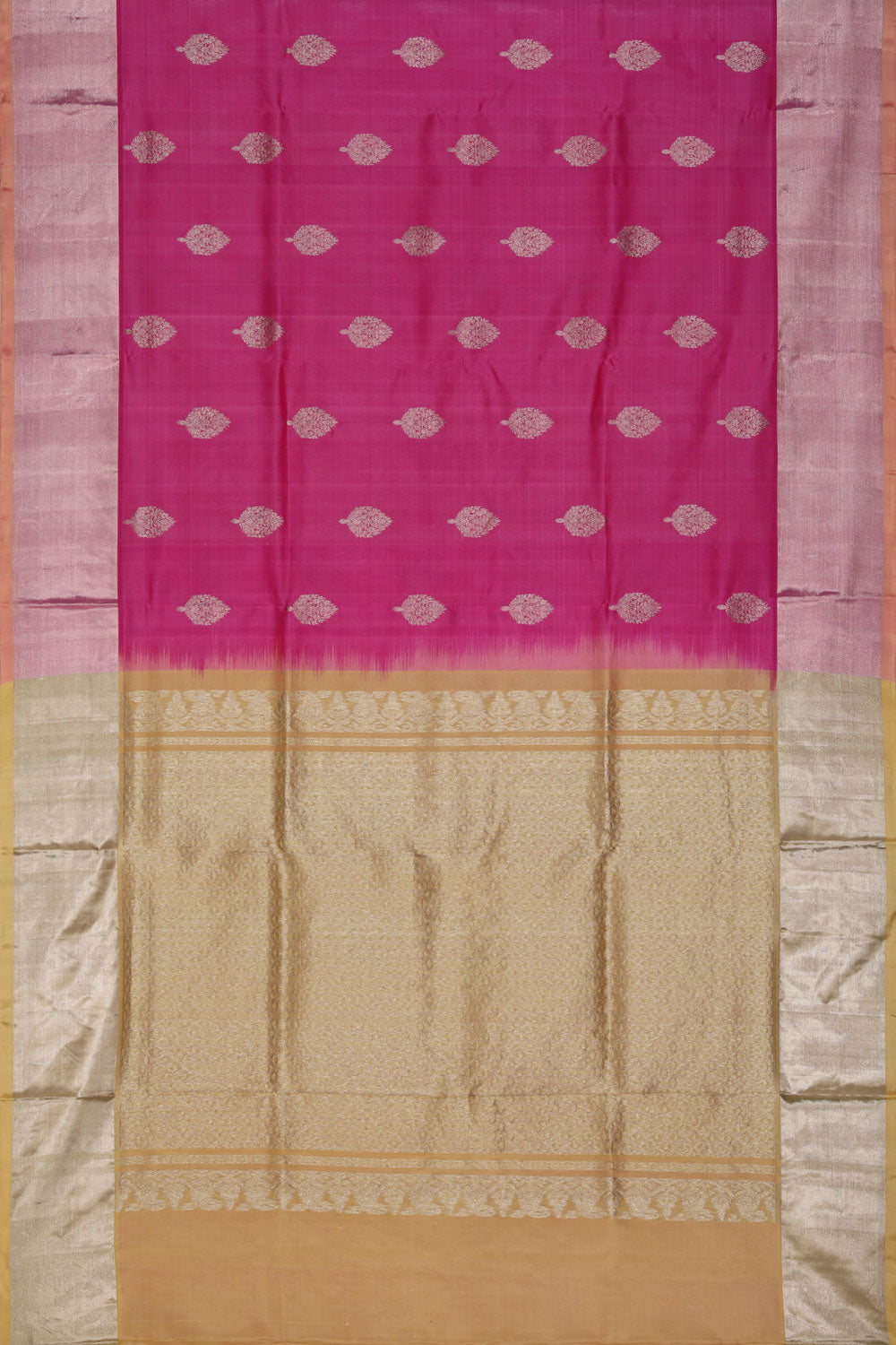 Collection of Venkatagiri-Silk Lotus-Pink Saree in a gallery layout