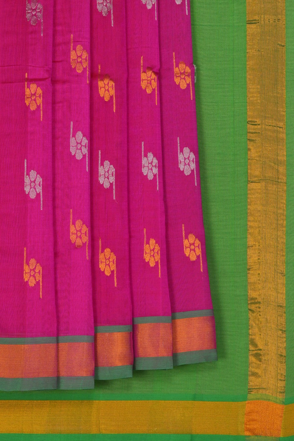 Image of South Cotton Silk Pink Saree