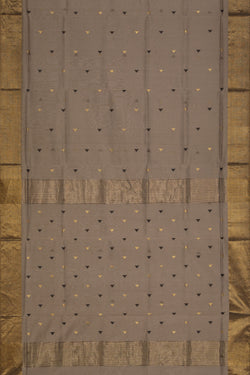 Image of Simple Yet Elegant Cotton Silk Grey Saree