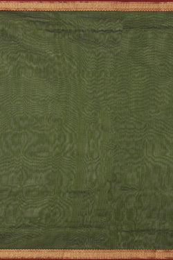 Image of Simple Yet Elegant Cotton Silk Green Saree