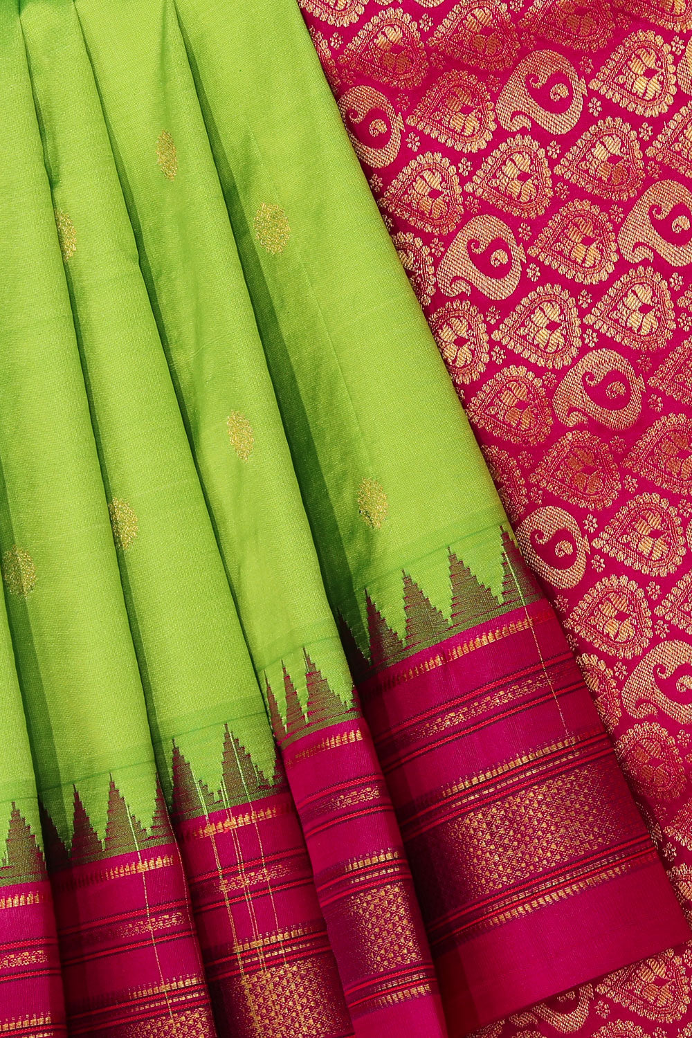 Narayanpet Silk Green Saree