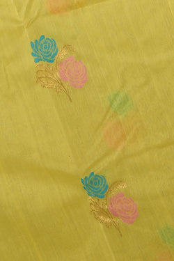 Image of Chanderi Yellow Saree