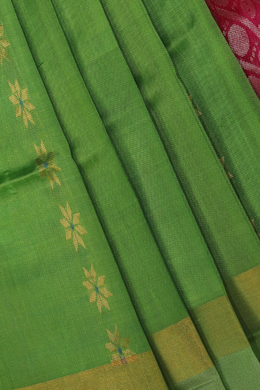 Collection of Uppada Silk Green Saree in a gallery layout