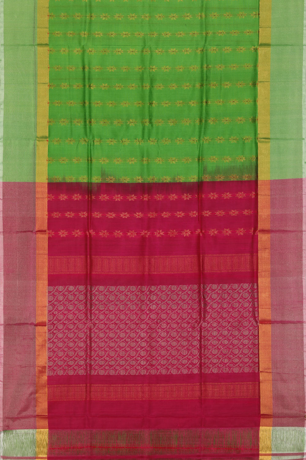 Image of Uppada Silk Green Saree