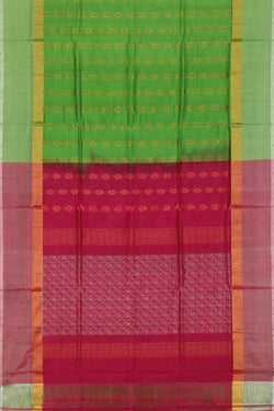 Collection of Uppada Silk Green Saree in a gallery layout