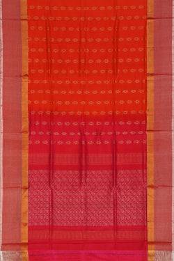 Collection of Uppada Silk Orange Saree in a gallery layout