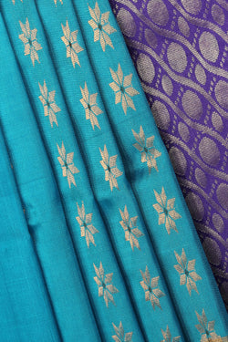 Image of Uppada Silk Blue Saree