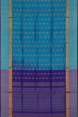 Image of Uppada Silk Blue Saree