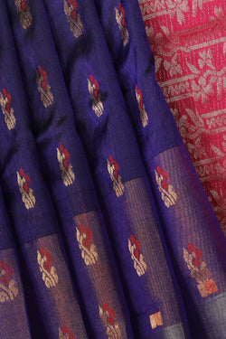 Collection of Uppada Silk Violet Saree in a gallery layout