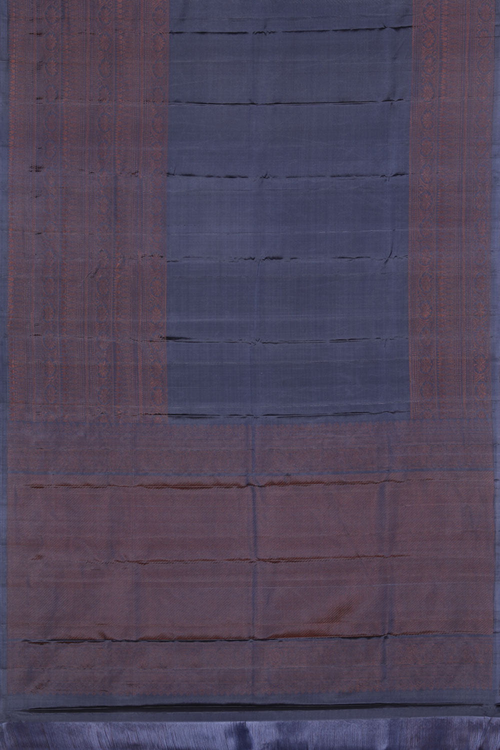 Image of Simple Yet Elegant Smoky-Blue Saree