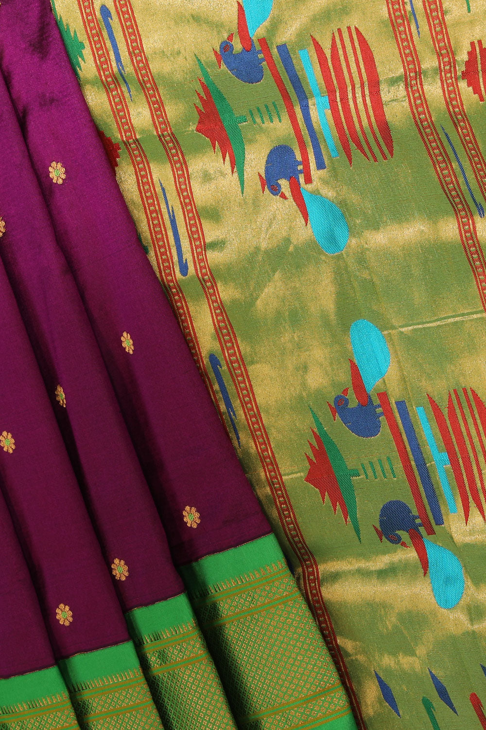 Narayanpet Silk Violet Saree